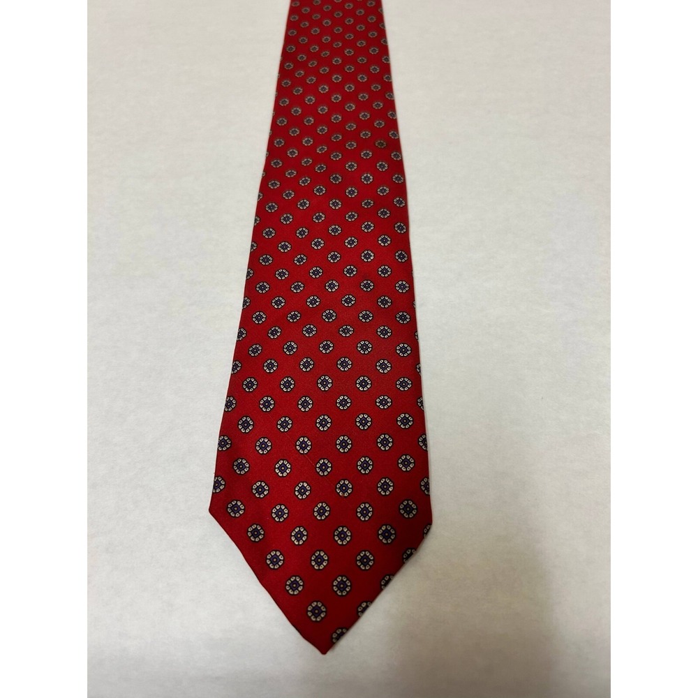 Brooks Brothers Makers Necktie Men's One‎ Size Red Floral Silk Designer Classic
